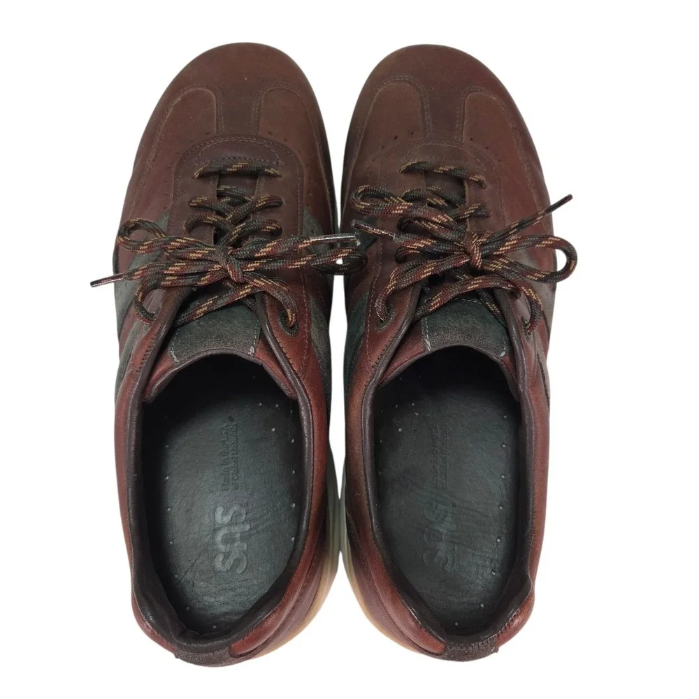 SAS CAMINO BRIAR SIZE‎ 11.5 W Men's Tennis Shoes Leather Lace Up Brown Sneakers